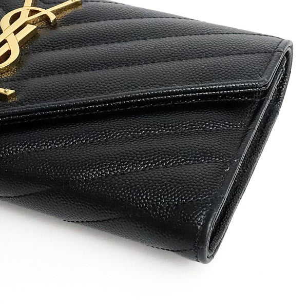 SAINT LAURENT PARIS Cassandra Wallet Black