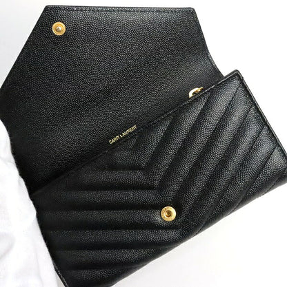 SAINT LAURENT PARIS Cassandra Wallet Black