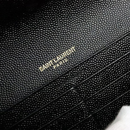 SAINT LAURENT PARIS Cassandra Wallet Black