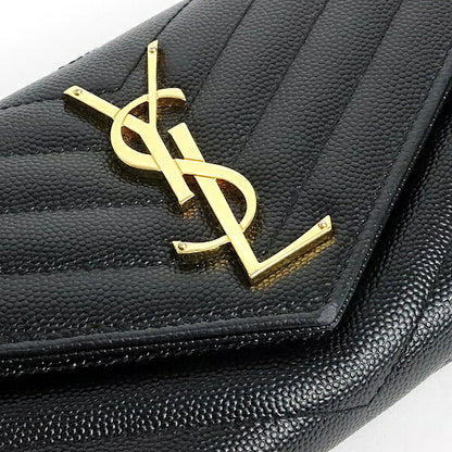 SAINT LAURENT PARIS Cassandra Wallet Black