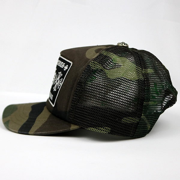 CHROME HEARTS Camo CH Embroidered Silver Trucker Cap