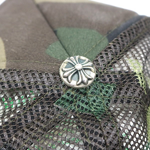 CHROME HEARTS Camo CH Embroidered Silver Trucker Cap
