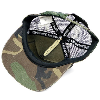 CHROME HEARTS Camo CH Embroidered Silver Trucker Cap