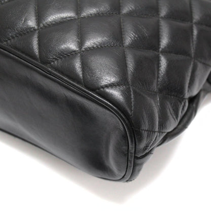 CHANEL Matelasse Double Chain Bag Black