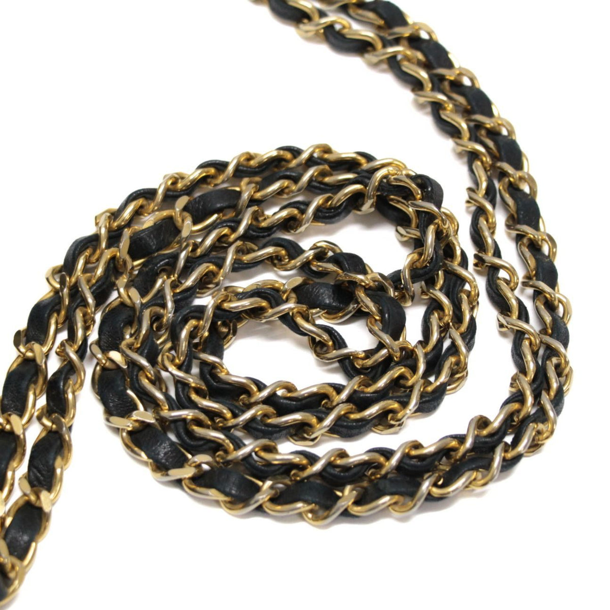 CHANEL Matelasse Double Chain Bag Black