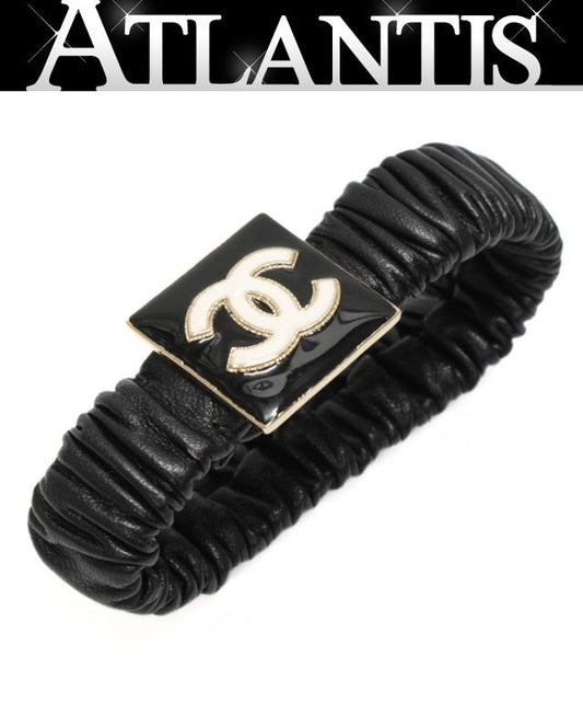 CHANEL Coco Mark Square Scrunchie Black