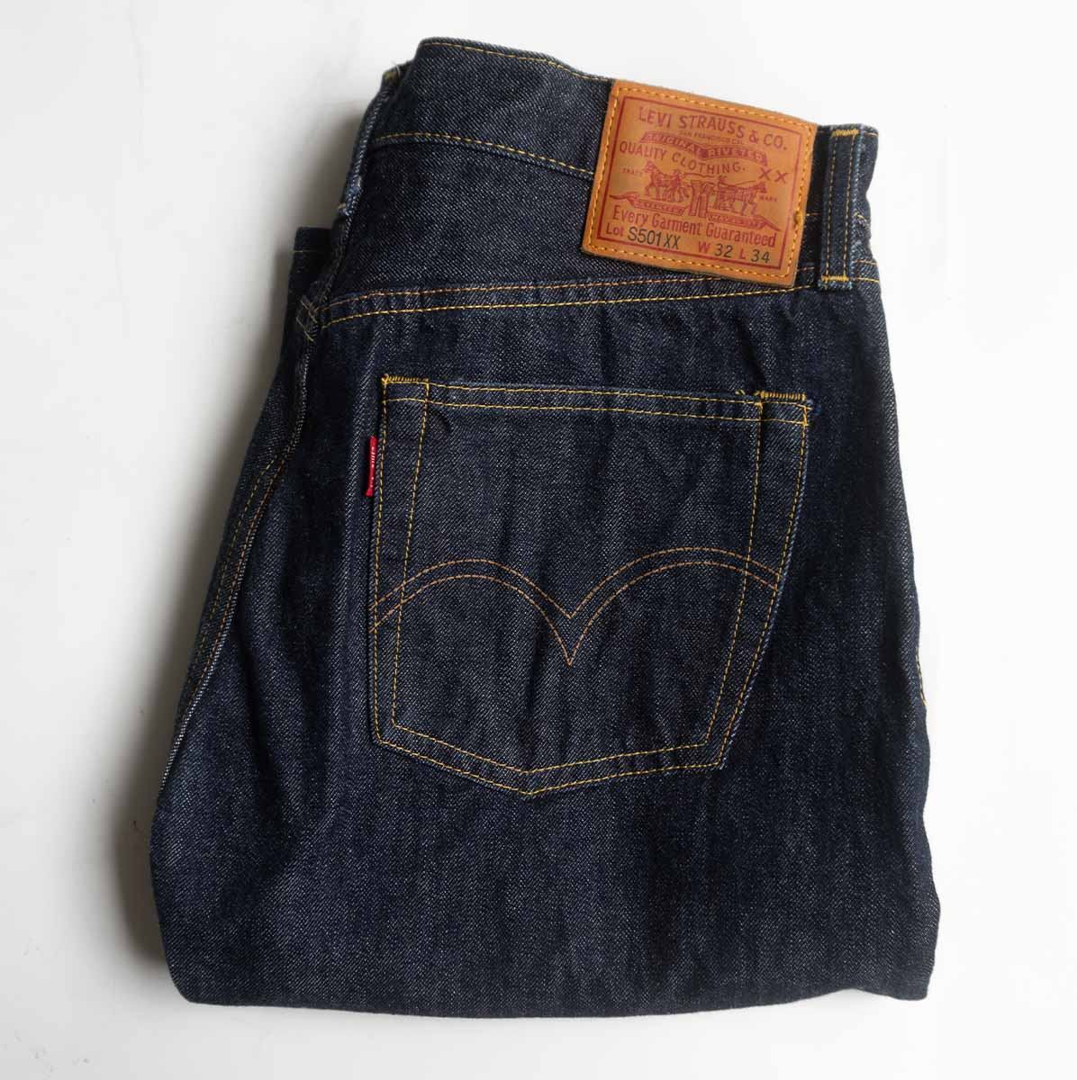 LEVI'S VINTAGE CLOTHING WWII S501XX Big E Denim Size 32×34