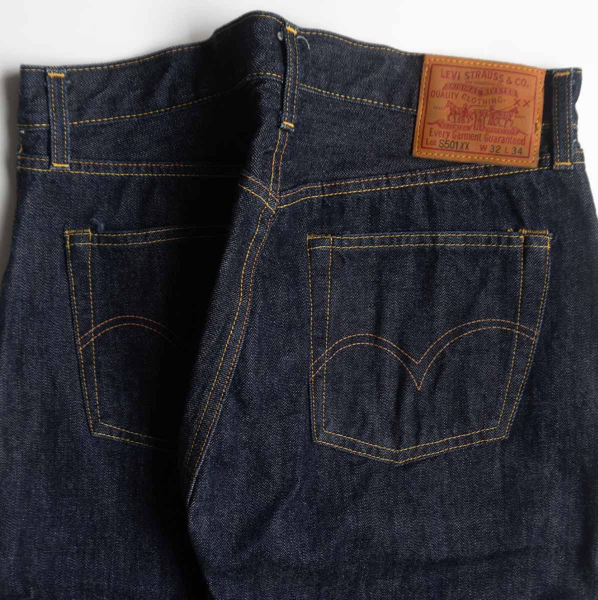 LEVI'S VINTAGE CLOTHING WWII S501XX Big E Denim Size 32×34
