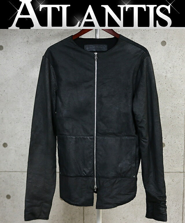 CHROME HEARTS Double Zip Collarless Jacket Black Size L