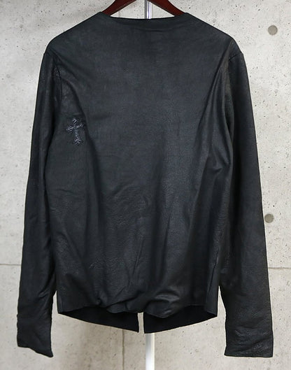 CHROME HEARTS Double Zip Collarless Jacket Black Size L