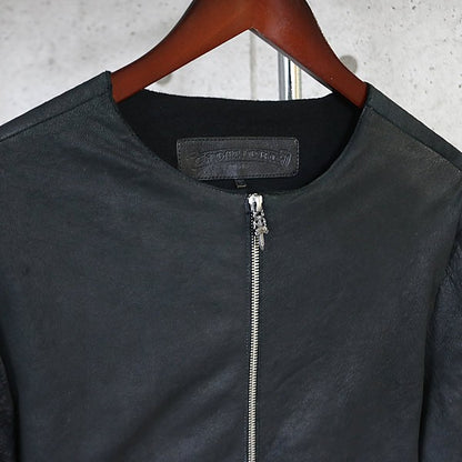 CHROME HEARTS Double Zip Collarless Jacket Black Size L