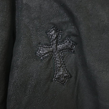 CHROME HEARTS Double Zip Collarless Jacket Black Size L
