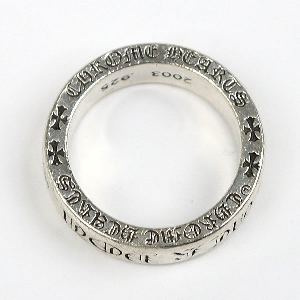 CHROME HEARTS FUCK YOU 6mm Spacer Diamond Silver Ring Size JP 20