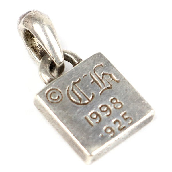 CHROME HEARTS Framed CH Plus Diamond Pendant Charm Silver
