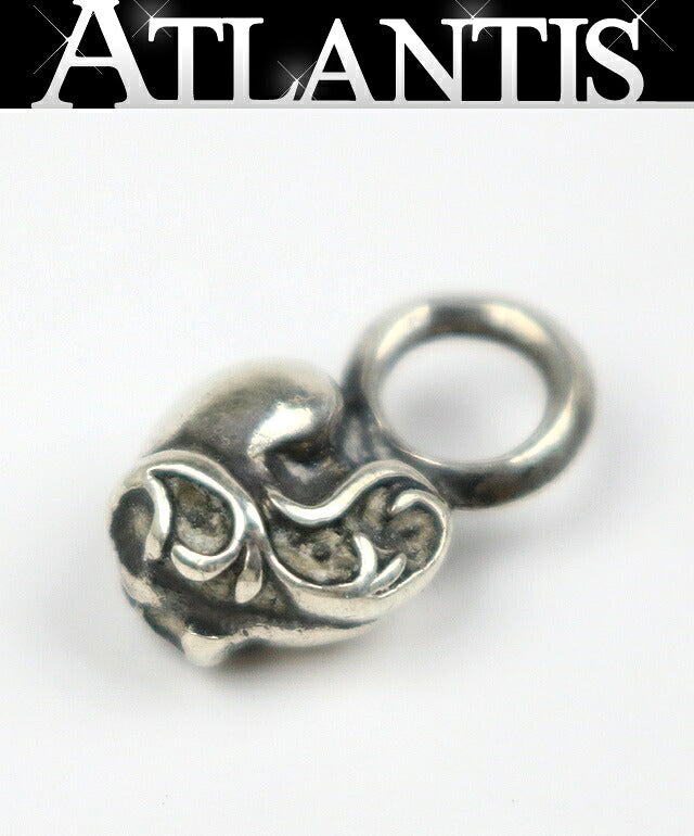 CHROME HEARTS Stack Heart Pendant Charm Silver 925