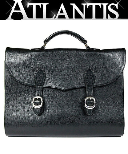 CHROME HEARTS Gunslinger Leather Briefcase Black