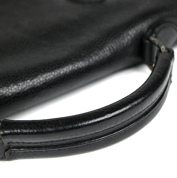 CHROME HEARTS Gunslinger Leather Briefcase Black