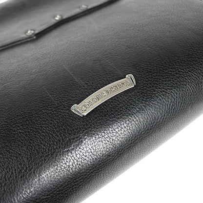 CHROME HEARTS Gunslinger Leather Briefcase Black