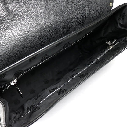 CHROME HEARTS Gunslinger Leather Briefcase Black