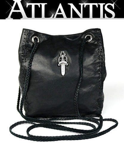 CHROME HEARTS DIRTY KNEES CHIFFON Large Dagger Bag Black