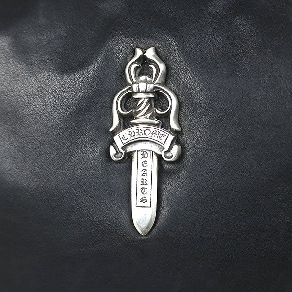 CHROME HEARTS DIRTY KNEES CHIFFON Large Dagger Bag Black