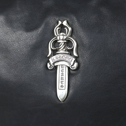 CHROME HEARTS DIRTY KNEES CHIFFON Large Dagger Bag Black
