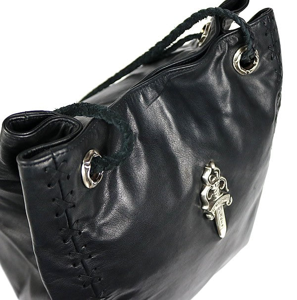 CHROME HEARTS DIRTY KNEES CHIFFON Large Dagger Bag Black