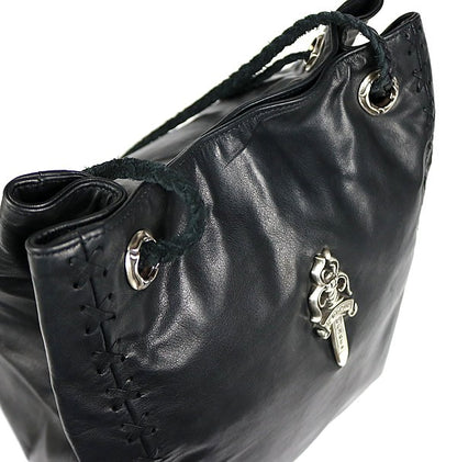 CHROME HEARTS DIRTY KNEES CHIFFON Large Dagger Bag Black