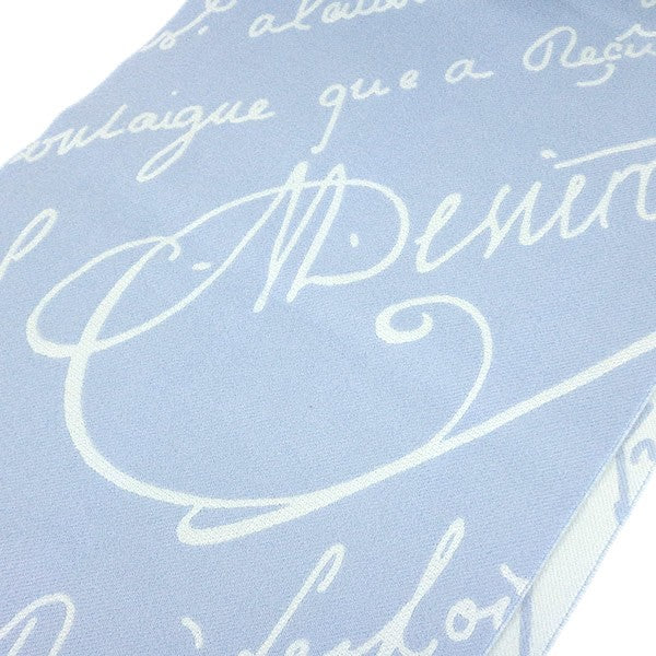 Berluti Calligraphy Wool Scarf Blue