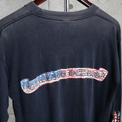 CHROME HEARTS Vintage American Flag Long Tee Black Size M