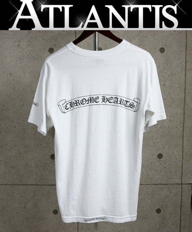CHROME HEARTS Vintage Scroll Label T-Shirt White Size M