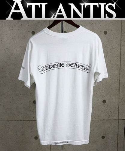 CHROME HEARTS Vintage Scroll Label T-Shirt White Size M