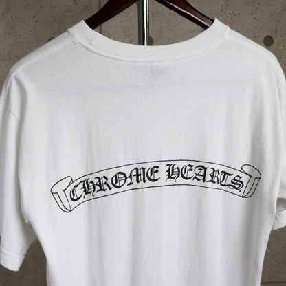 CHROME HEARTS Vintage Scroll Label T-Shirt White Size M