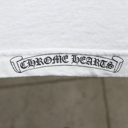 CHROME HEARTS Vintage Scroll Label T-Shirt White Size M