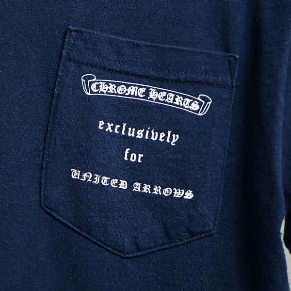 CHROME HEARTS Vintage United Arrows Old T-Shirt Navy Size M