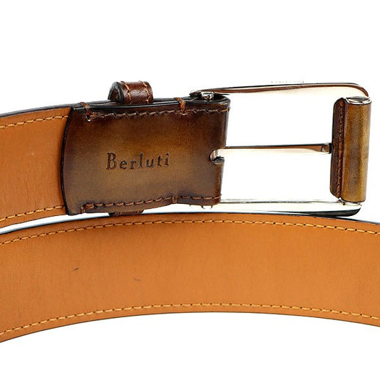 Berluti Leather Belt Brown Size 90