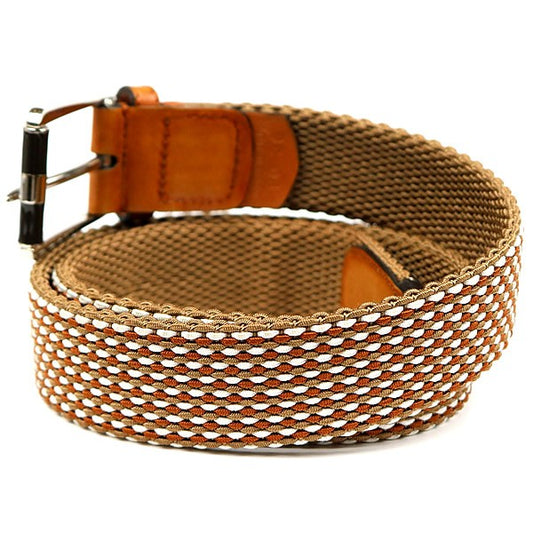 Berluti Classic Tressé Mesh Leather Belt Brown Size 90