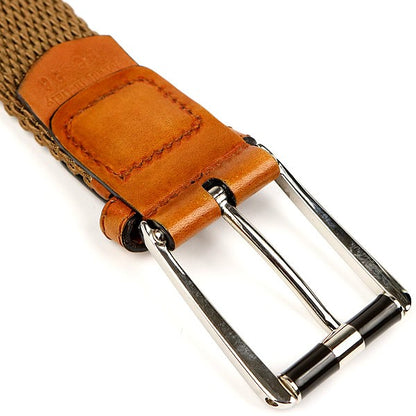 Berluti Classic Tressé Mesh Leather Belt Brown Size 90