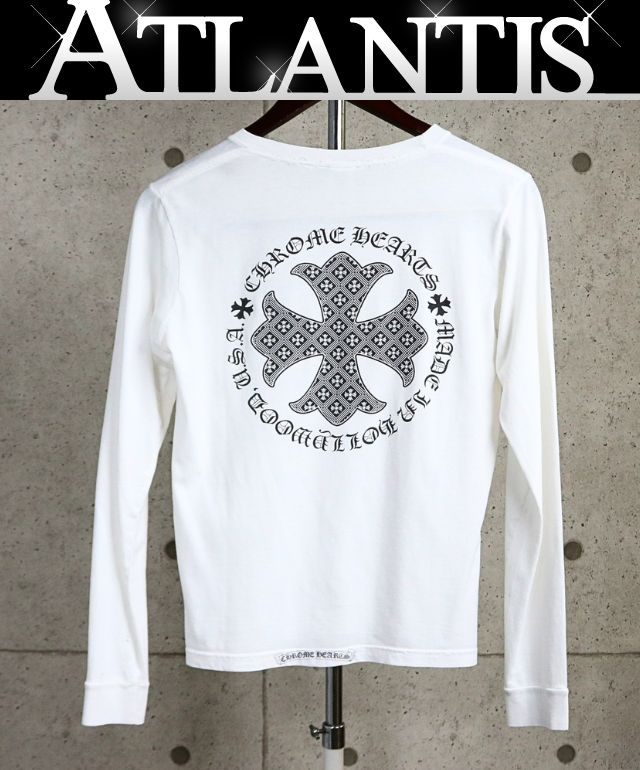 CHROME HEARTS Vintage CH Plus Long T-Shirt White Size S