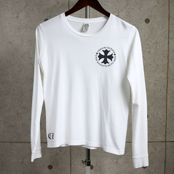 CHROME HEARTS Vintage CH Plus Long T-Shirt White Size S