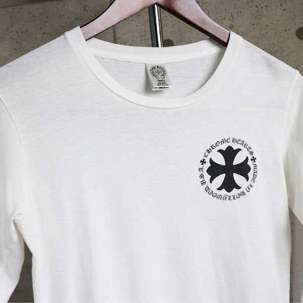 CHROME HEARTS Vintage CH Plus Long T-Shirt White Size S