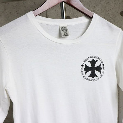 CHROME HEARTS Vintage CH Plus Long T-Shirt White Size S