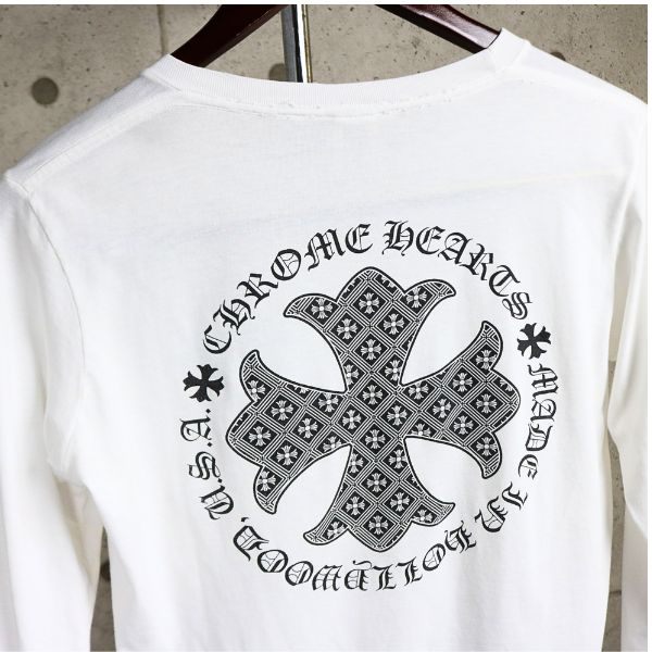 CHROME HEARTS Vintage CH Plus Long T-Shirt White Size S