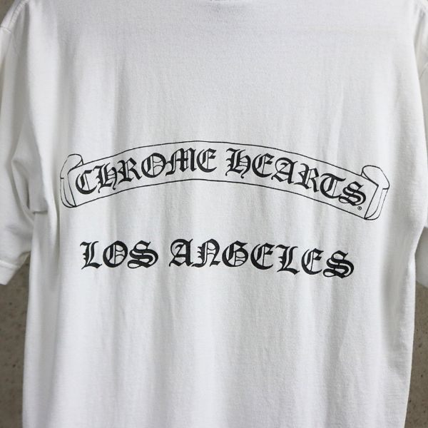 CHROME HEARTS Vintage CH Cross LA T-Shirt White Size M
