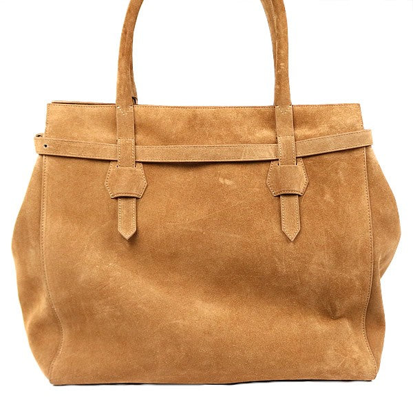 DSQUARED2 Brown Suede Twin Shopping Tote Bag