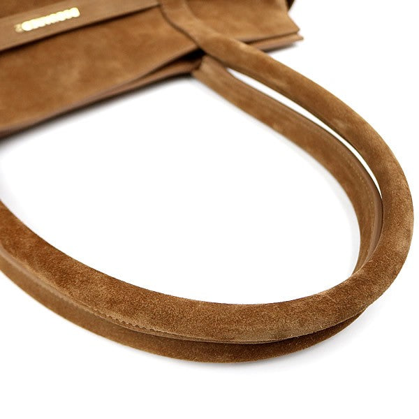 DSQUARED2 Brown Suede Twin Shopping Tote Bag