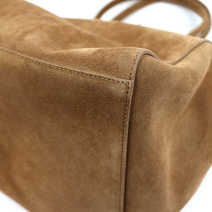 DSQUARED2 Brown Suede Twin Shopping Tote Bag