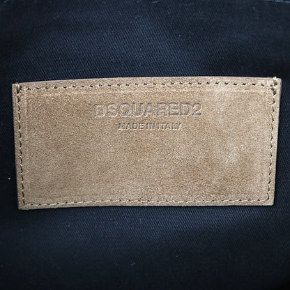 DSQUARED2 Brown Suede Twin Shopping Tote Bag