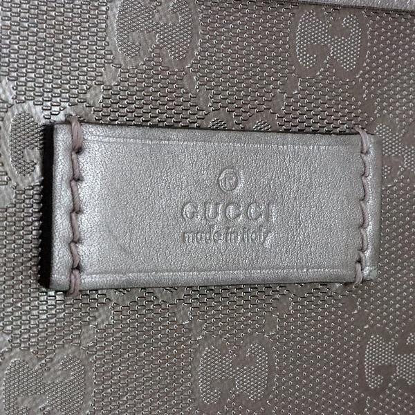 GUCCI GG Imprime PVC Leather Tote Bag Gold