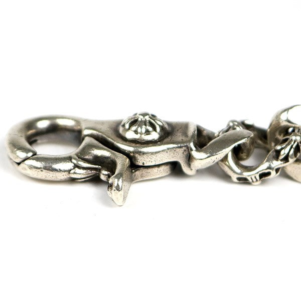CHROME HEARTS Fancy Link #5 Dagger Keychain Silver Wallet